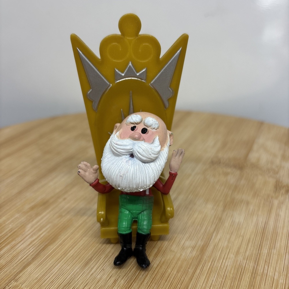 Vintage 2003‎ Rudolph Casual Santa with Throne Figure Playing Mantis Misfit Toys